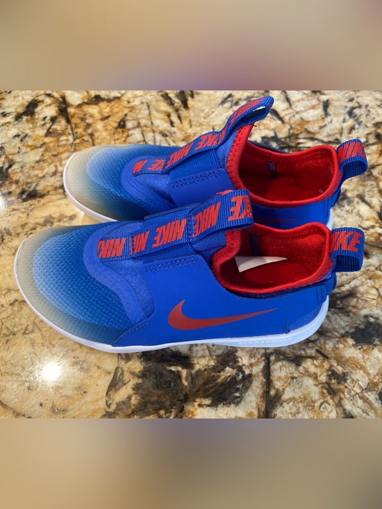 Nike Other - Nike Flex Runner Kids Blue & Red Slip-On Sneakers